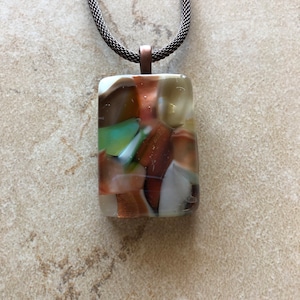 Fused Glass Pendant - Fused Glass Necklace - Fused Glass Jewelry