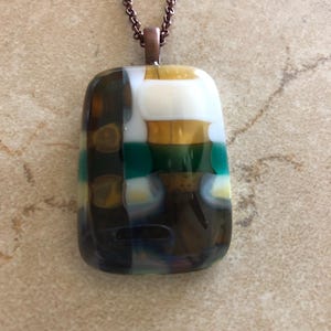 Fused Glass Pendant - Fused Glass Necklace - Fused Glass Jewelry