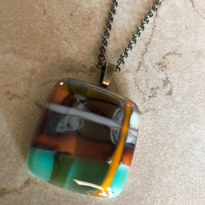 Fused Glass Pendant - Fused Glass Necklace - Fused Glass Jewelry