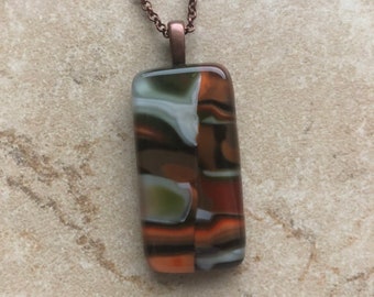 Fused Glass Pendant - Fused Glass Necklace - Fused Glass Jewelry
