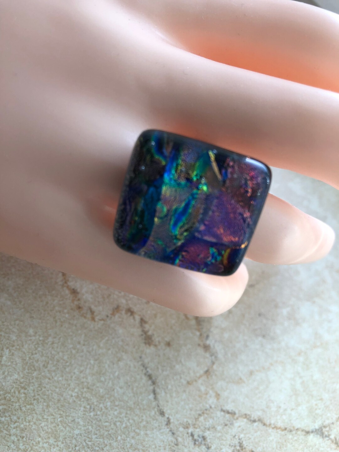 Fused Glass Rings Fused Glass Jewelry Glass Rings Etsy