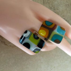 Choice of Fused Glass Statement Ring