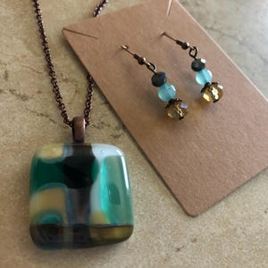 Fused Glass Pendant - Fused Glass Necklace - Fused Glass Jewelry