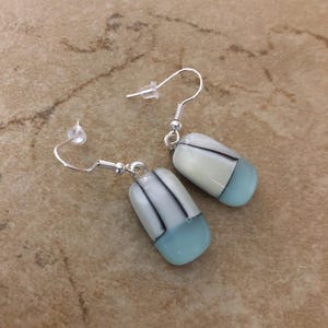 Fused Glass Earrings - Glass Jewelry - Dangle Earrings