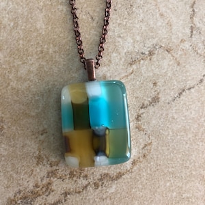 Fused Glass Pendant - Fused Glass Necklace - Fused Glass Jewelry