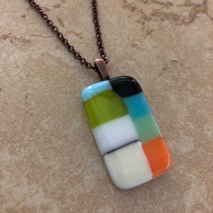 Fused Glass Pendant - Fused Glass Necklace - Fused Glass Jewelry