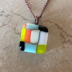 Fused Glass Pendant - Fused Glass Necklace - Fused Glass Jewelry