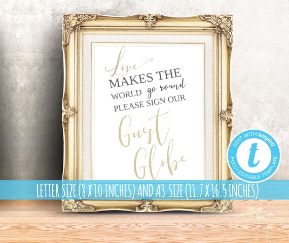 Guest globe sign, Wedding Guest Globe, Globe Guest Book, Guest Globe, Wedding Sign, Personalized Sign, Wedding Guestbook, Guest Book Globe Il_570xn