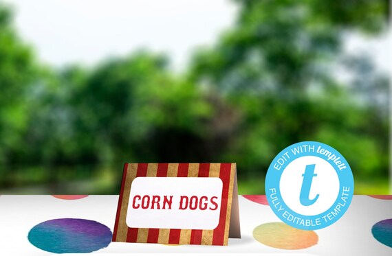 Circus Tent Card Circus Party Printable Circus Party Decoration