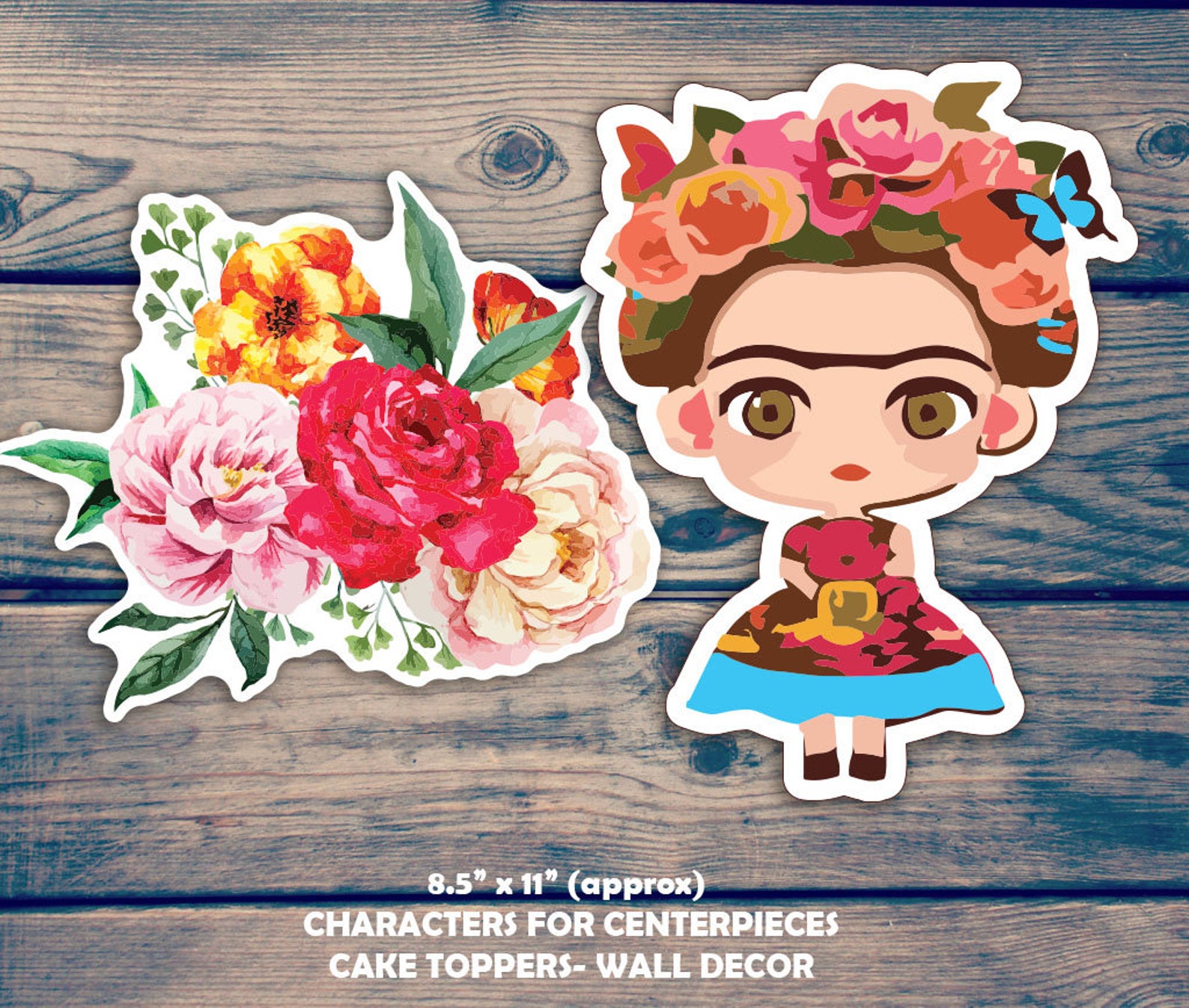 Frida Birthday Printable Set Frida Kahlo party Little Frida | Etsy