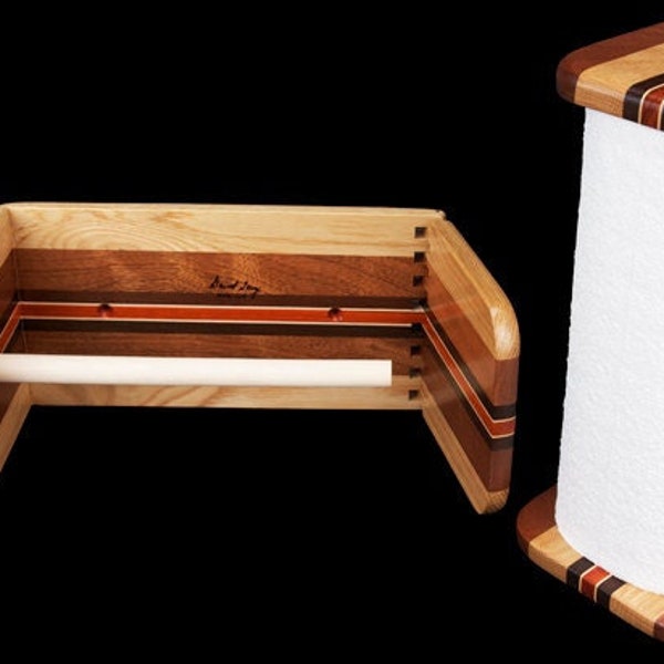 Hardwood Paper Towel Holder for Standard & Oversize Rolls