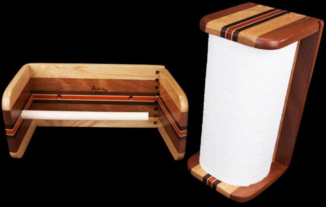 Hardwood Paper Towel Holder for Standard & Oversize Rolls Etsy