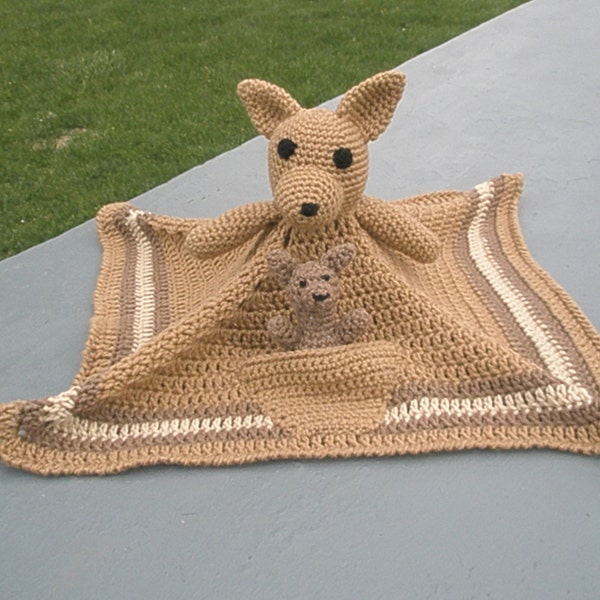 Kangaroo Lovey-Security Blanket with a bonus Baby Joey Pattern - Instant download- Pattern only - PDF