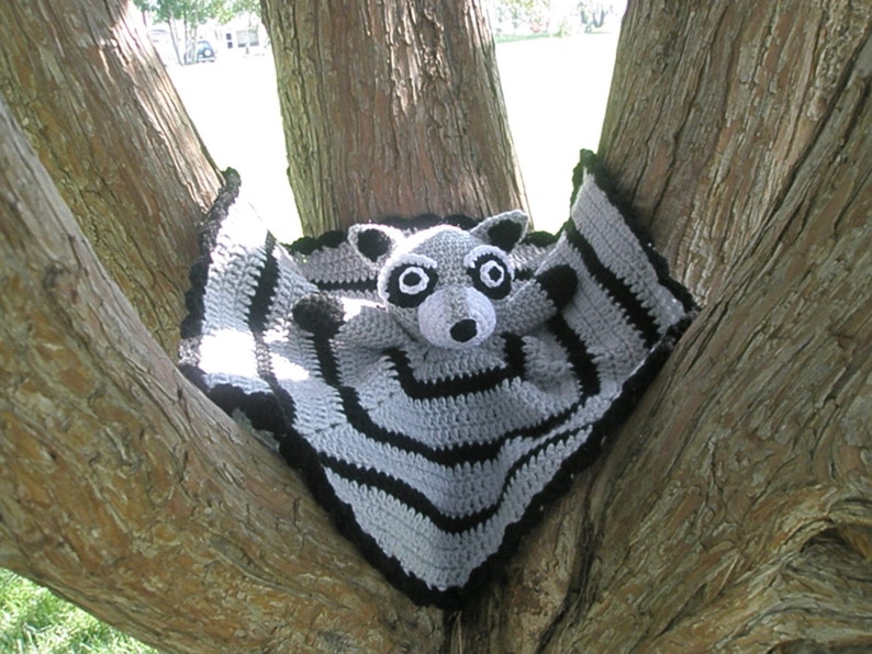 Raccoon Loveysecurity Blanket Crochet Pattern Instant Download Pattern