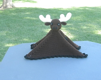 Moose Lovey-Security Blanket Crochet Pattern - Instant download- Pattern only - PDF