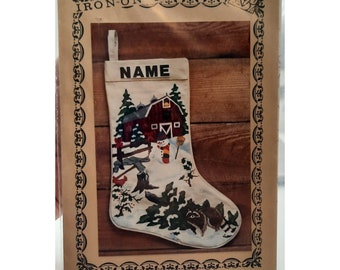 Vintage Bee Hive #44109 Winter Friends Iron On Pattern Christmas Stocking