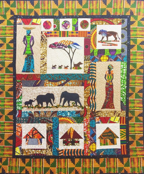 African Quilt Pattern For African Windows 1 Etsy