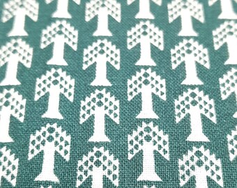 Vintage Nicole Designs and Benartex Dark Green Tree Fabric Quilting Cotton 33"