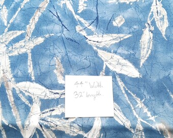 Vintage Cotton Fabric 80's American Classic Line J. Gutcheon Blue Batik style 1yd