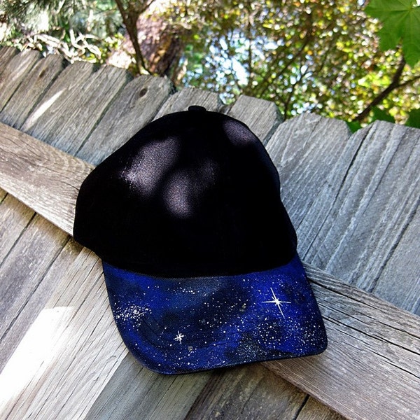 Galaxy Nebula Cap Hat Black Adjustable Teen Kids Ball Cap