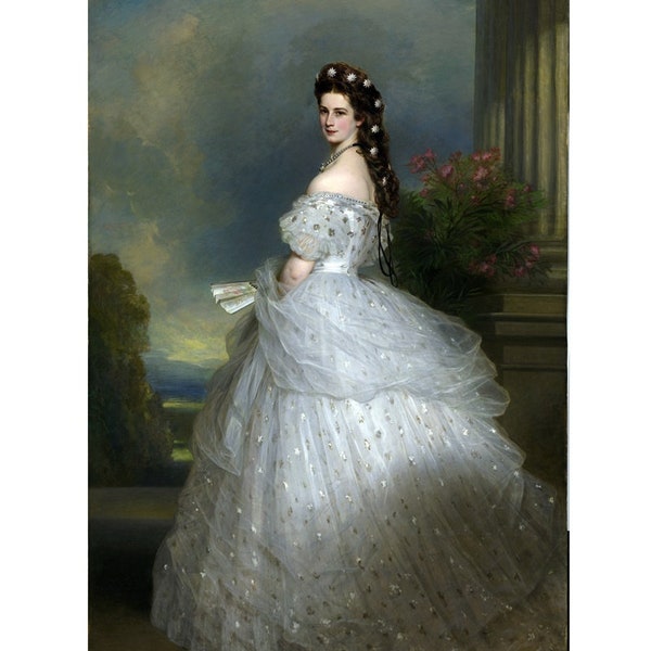 Digital Download Image of Elisabeth of Bavaria, Empress of Austria by Franz Xaver Winterhalter, 1865