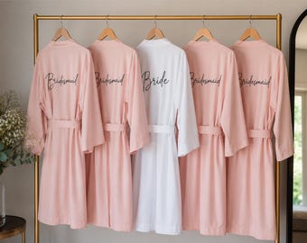 Cotton Bridesmaid robes, set of 5, 4, 3, 2, 6, 7, 8, 9, 10 Embroidered monogrammed.