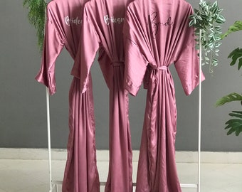 Bridesmaid robes bridal robe bride robe bridal party robes matching robes for bridesmaids personalized robe custom wedding robes.