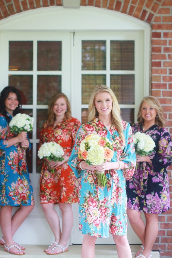 Mix And Match Bridal Party Robes Kimono Robe Bridesmaid Image 0
