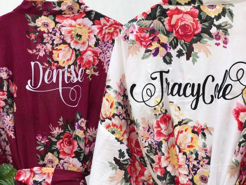 Bridesmaid Robes. Bride Robe. Bridal Party Robes. Flower Girl Etsy