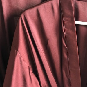 Soft silky satin long personalized bridesmaid robes in chocolate burgundy maroon orange black Plus size robes for Mother of the Groom/Bride. image 6