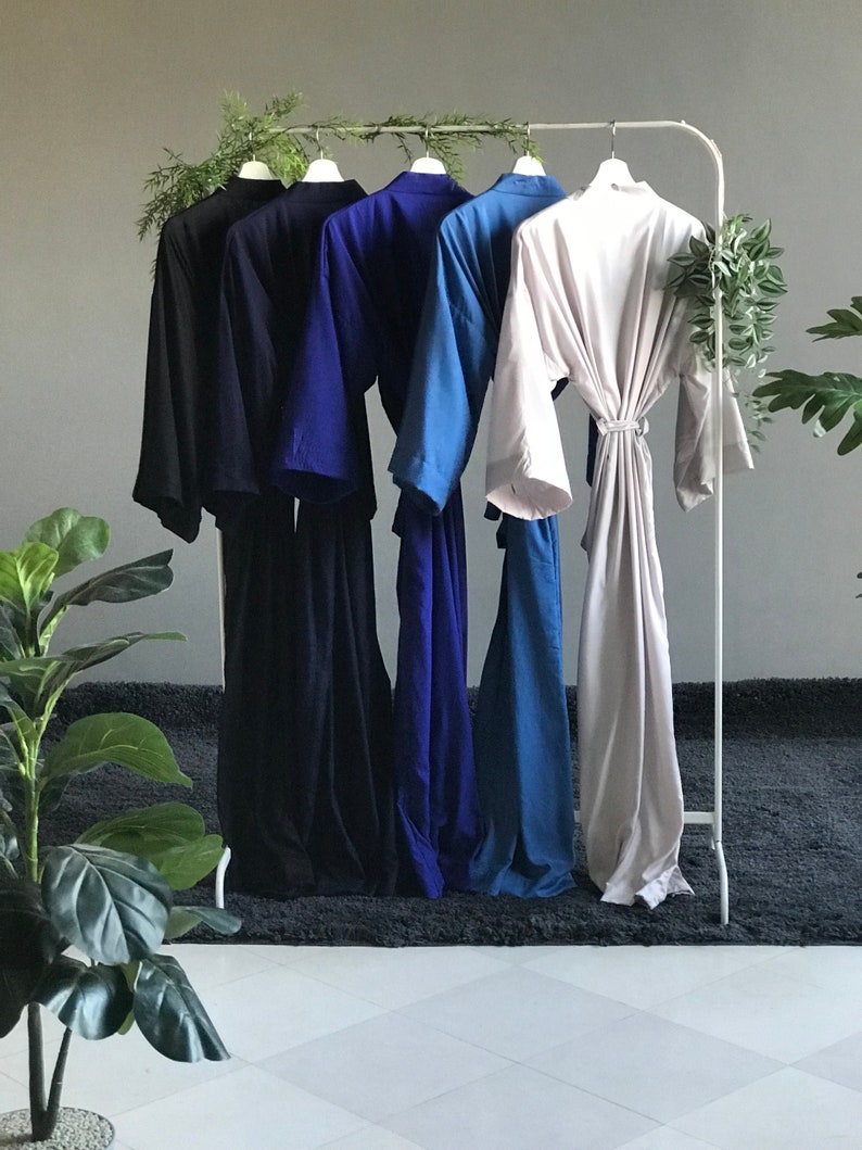 Bridesmaid robes bridal robe, bridal party robes kimono robe mother of the groom personalized robe, flower girl robe custom wedding robes. image 5