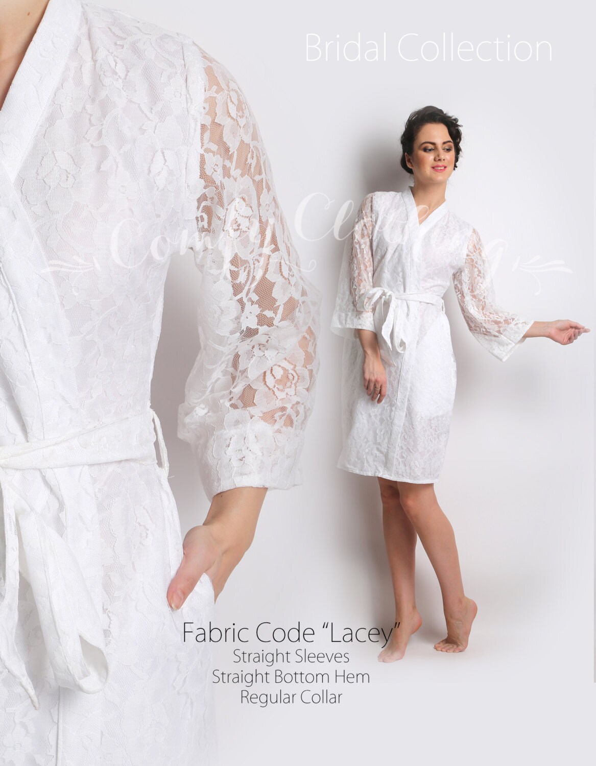 plus size white lace robe