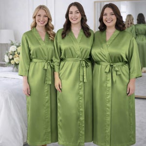 olive green dressing gown Women's Bathrobe Olive Green Velvet