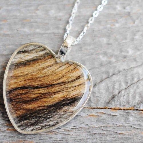 Pet Memorial Necklace Dog Hair Jewelry Pet Lover Gifts Etsy
