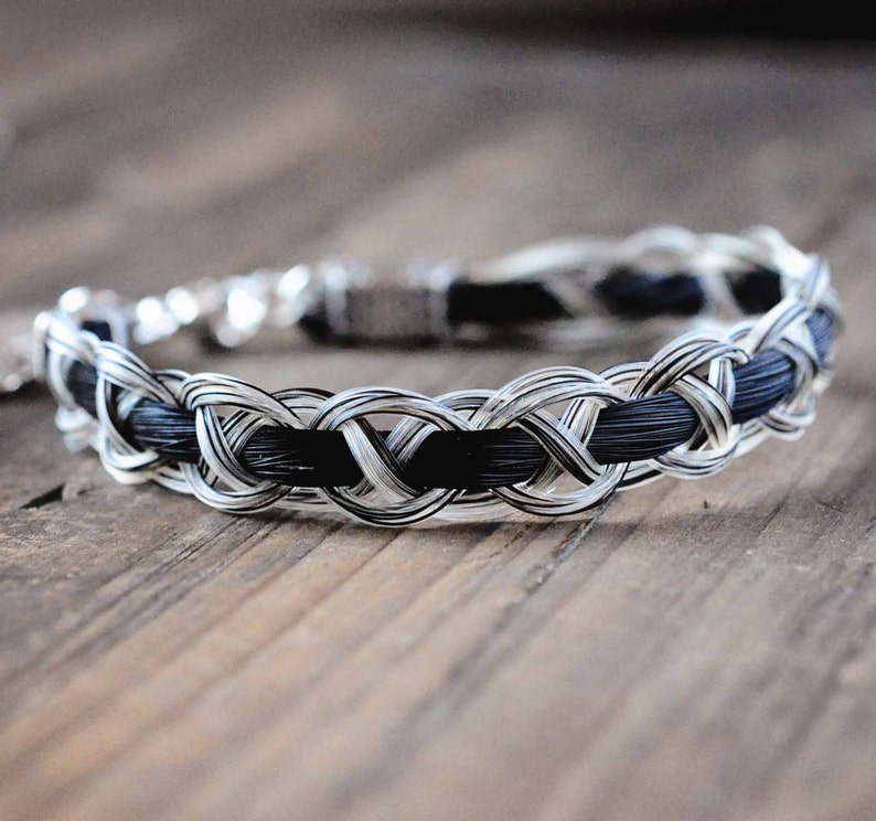 Sterling Silver Horse Hair Bracelet Custom Horse Hair Etsy