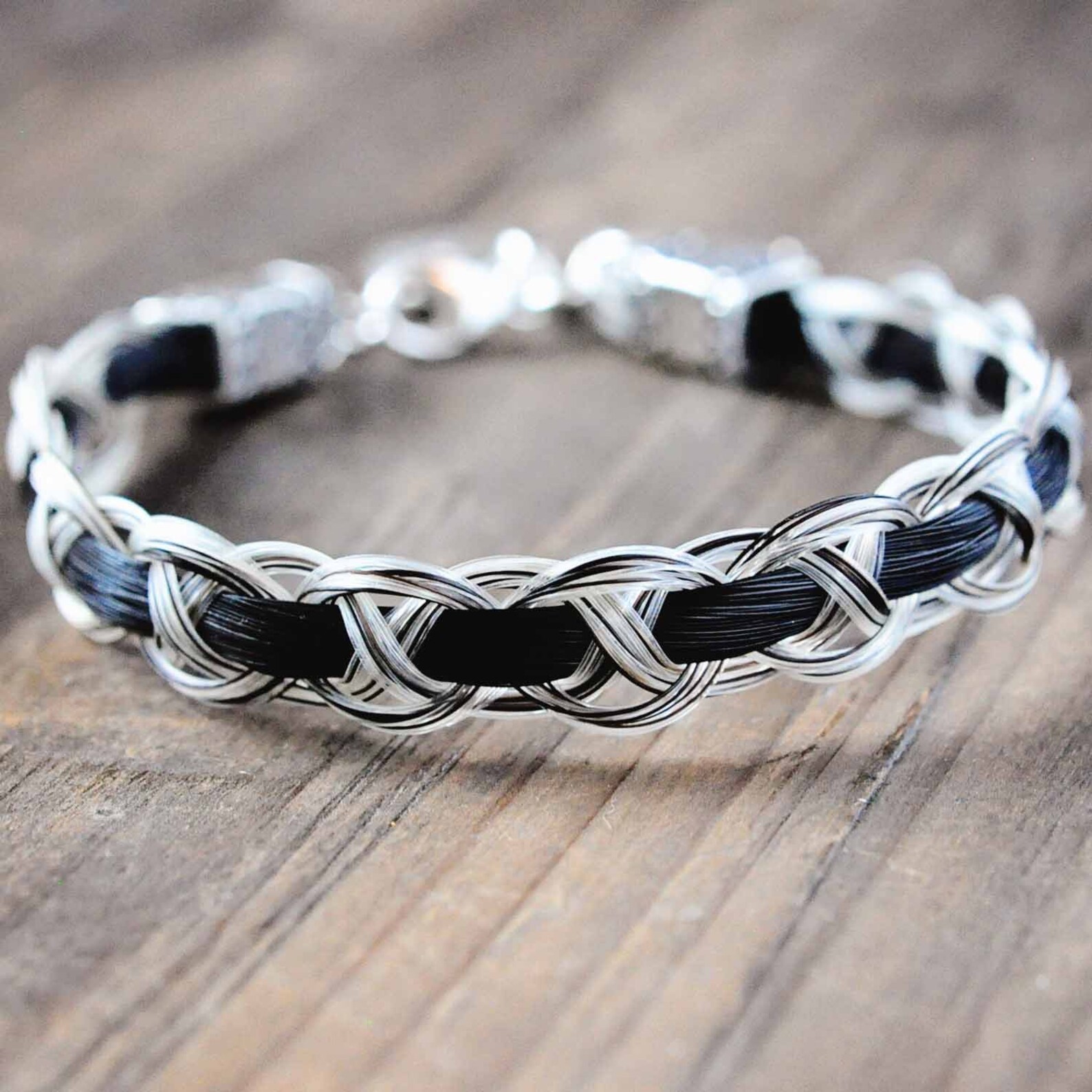 Sterling Silver Horse Hair Bracelet Custom Horse Hair Etsy