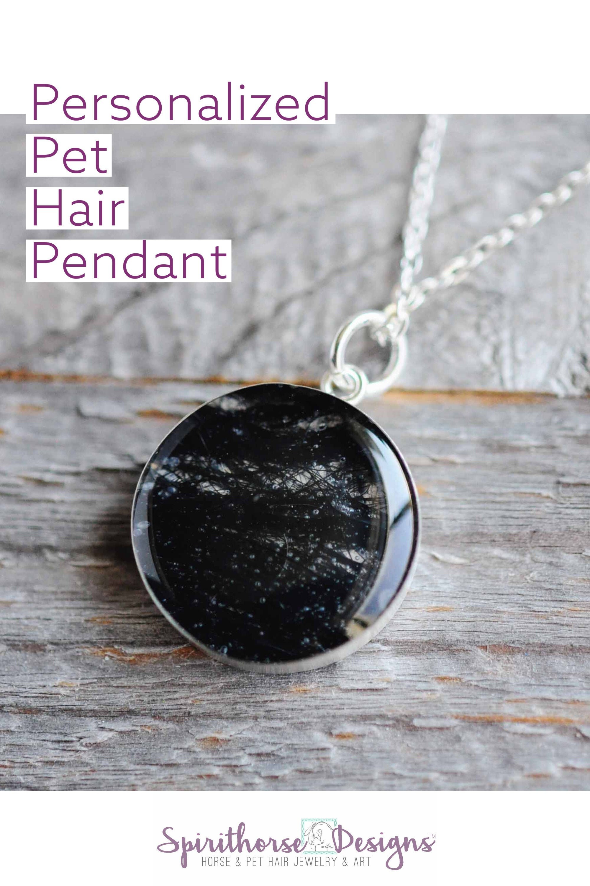 Personalized Pet Hair Pendant Dog Hair Jewelry Cat Lover Etsy