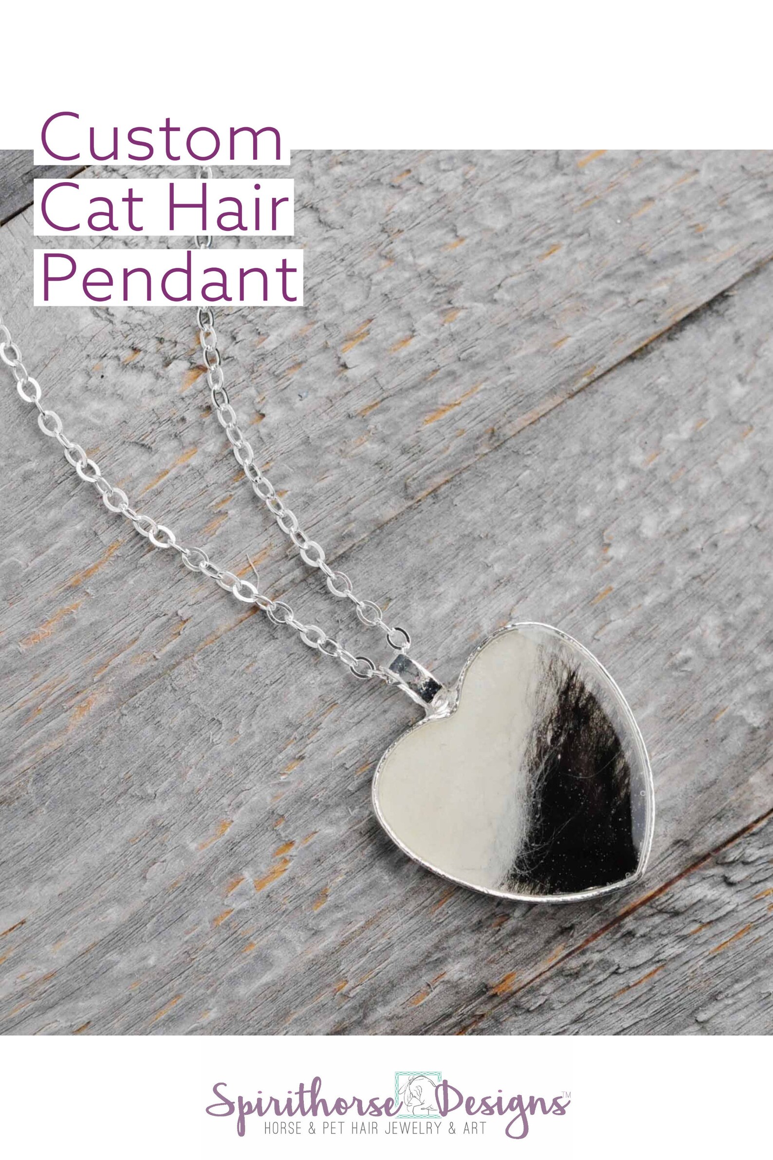 Cat Memorial Necklace Dog Hair Jewelry Pet Lover Gifts Etsy