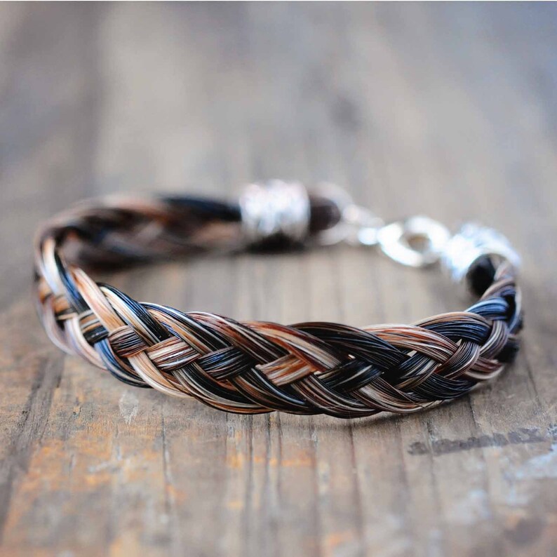 Pewter Horse Hair Bracelet Woven Horse Hair Jewelry Horse Etsy