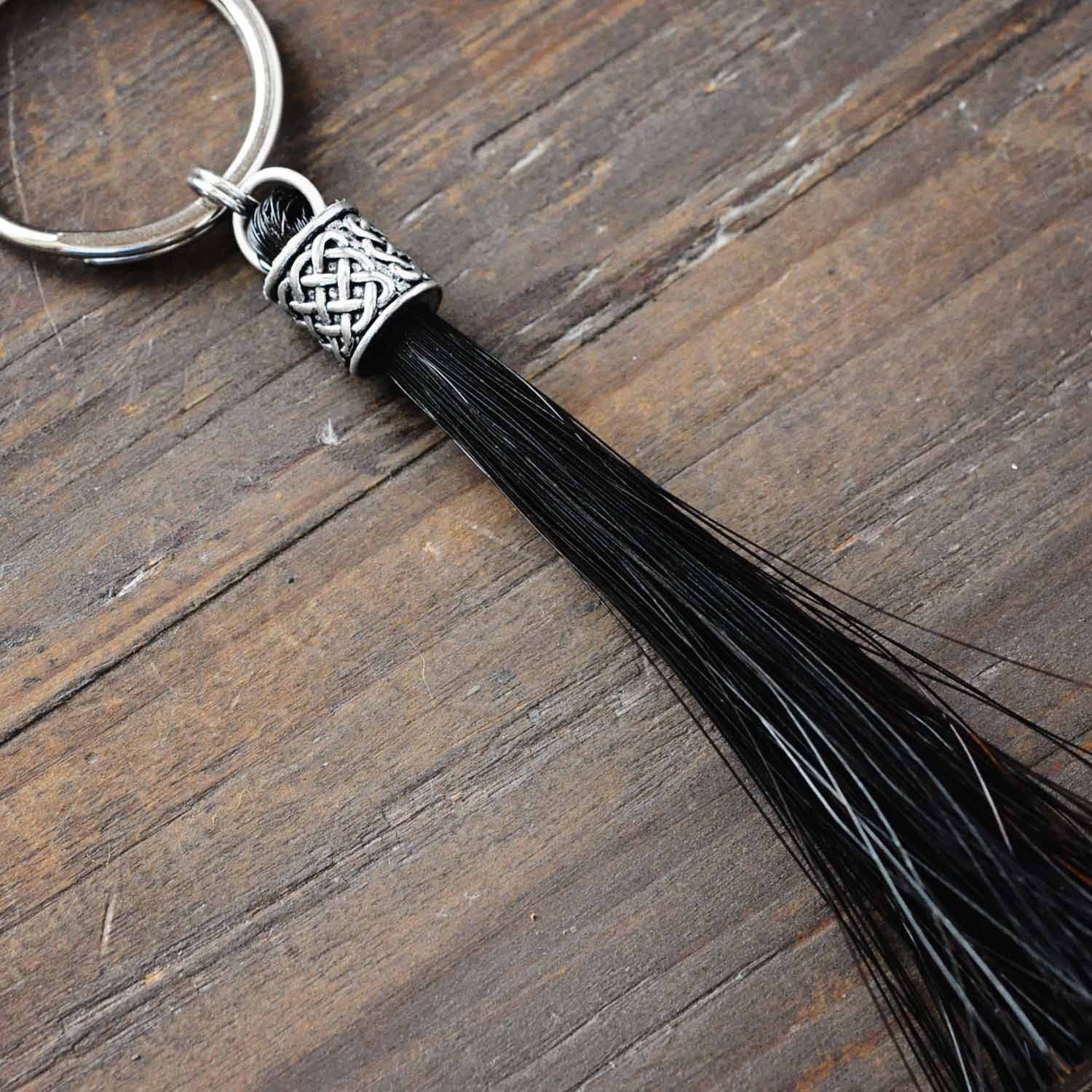 Custom Braided Horse Hair Key Chain Fishtail Braid 