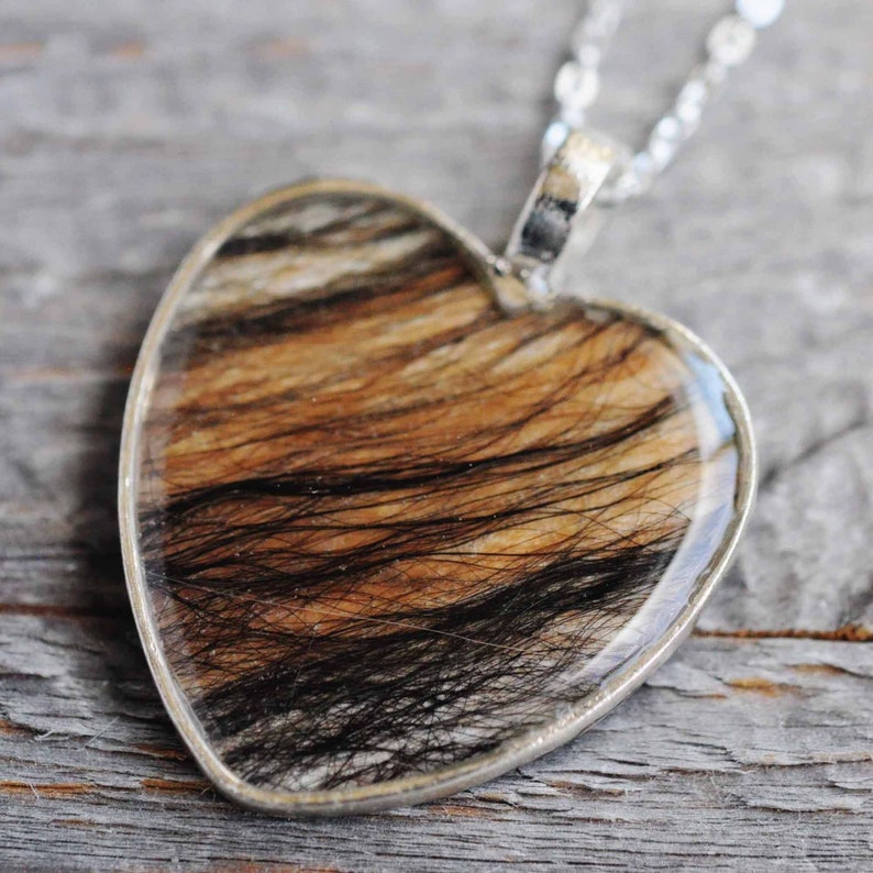 Pet Memorial Necklace Dog Hair Jewelry Pet Lover Gifts Etsy