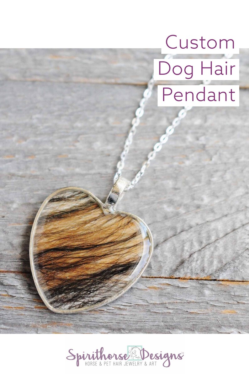Pet Memorial Necklace Dog Hair Jewelry Pet Lover Gifts Etsy