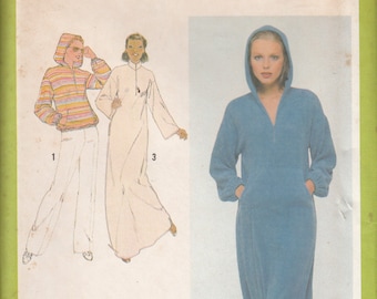 Vintage 70er Simplicity 8793 Schnittmuster Pullover Hoodie Top Kleid Stretch Strick nur Gr. 12 Uncut