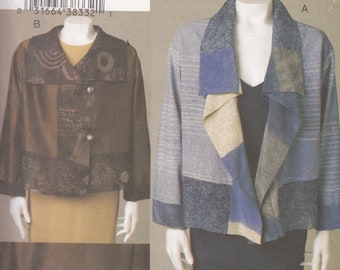 Marcy Tilton Patchwork Jackets Vogue V7907 Sewing Pattern Size S M Uncut