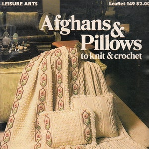 Ulotka Vintage Afgans and Pillows 149 Leisure Arts Dzianiny Szydełkowanie 14 stron