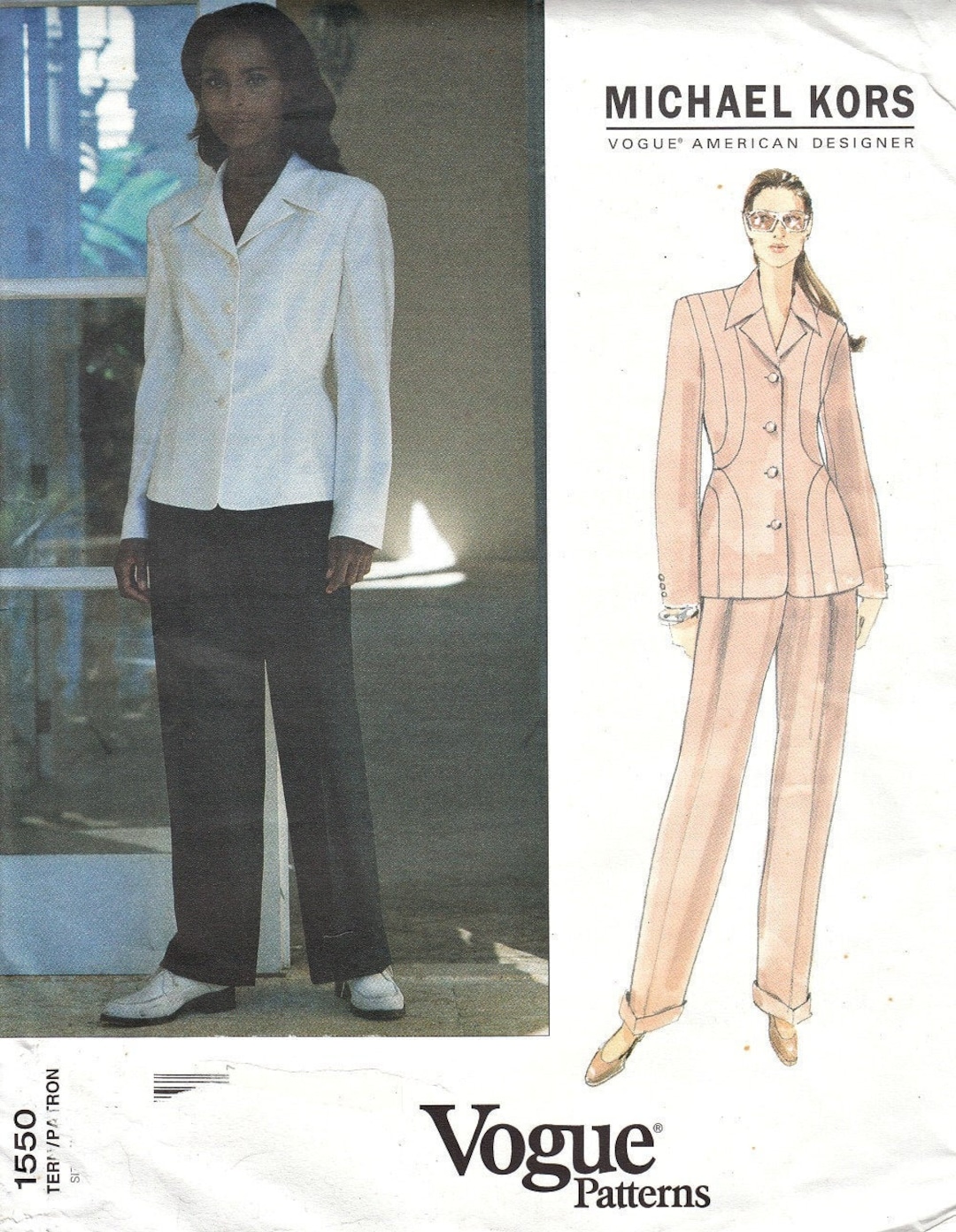 Vintage 90's Michael Kors Vogue 1550 Sewing Pattern - Etsy