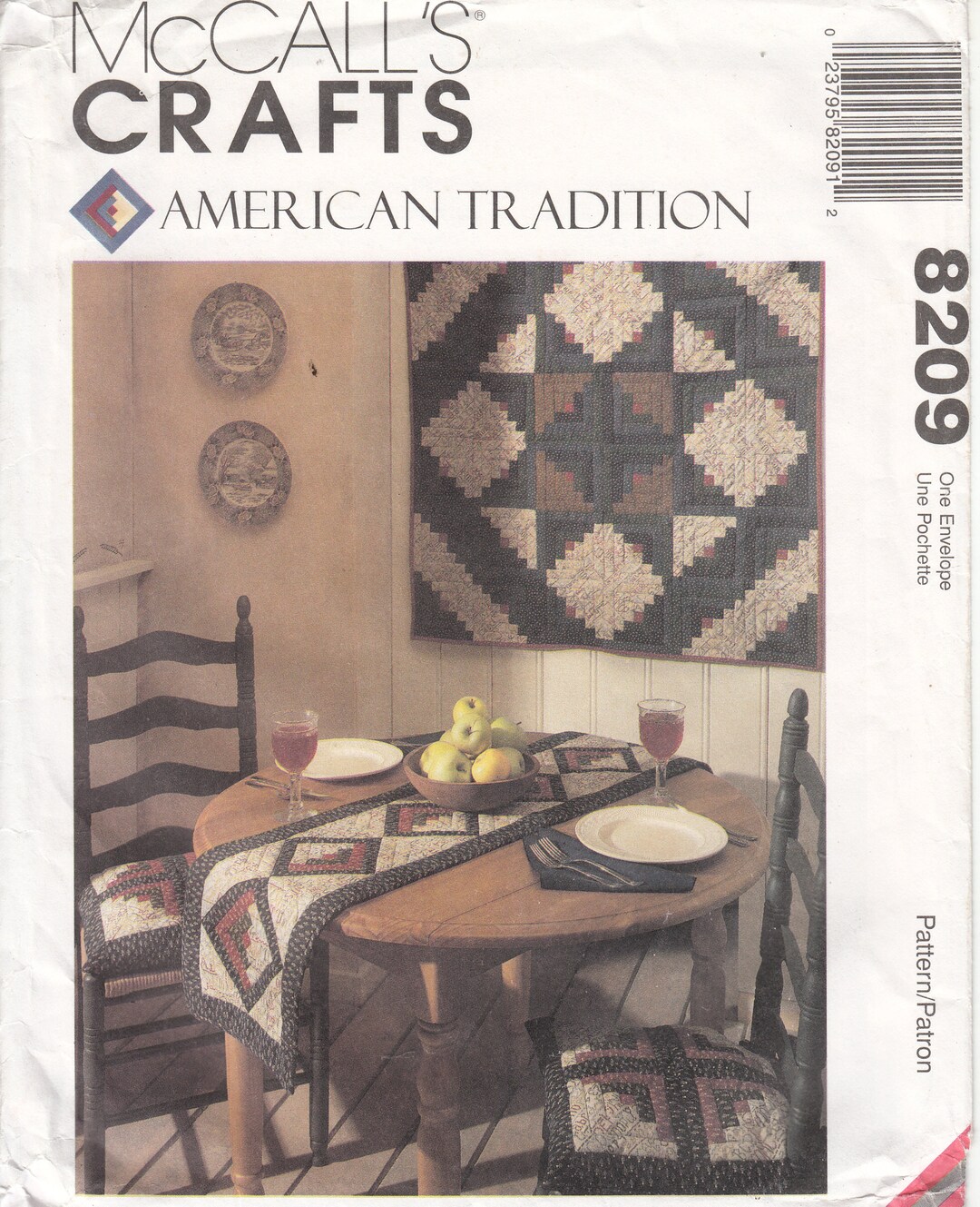 Vintage Log Cabin Quilt Sewing Pattern Mccall's Crafts Etsy