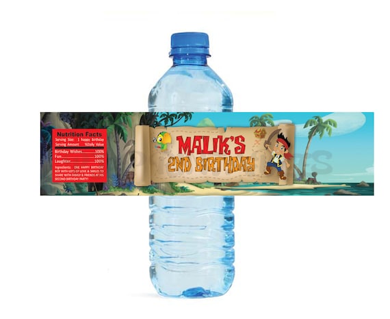 Jake inspired Water Bottle Labels - Customized Digital File Il_570xn