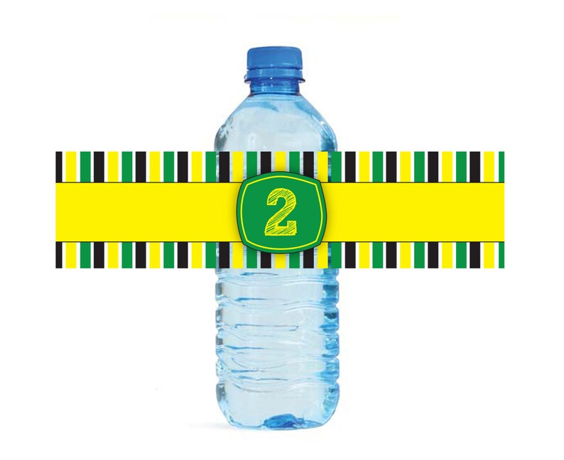 John Deere inspired Water Bottle Labels Customized Digital Etsy