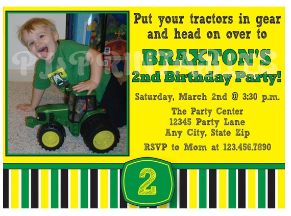 John Deere Invitations Etsy 7